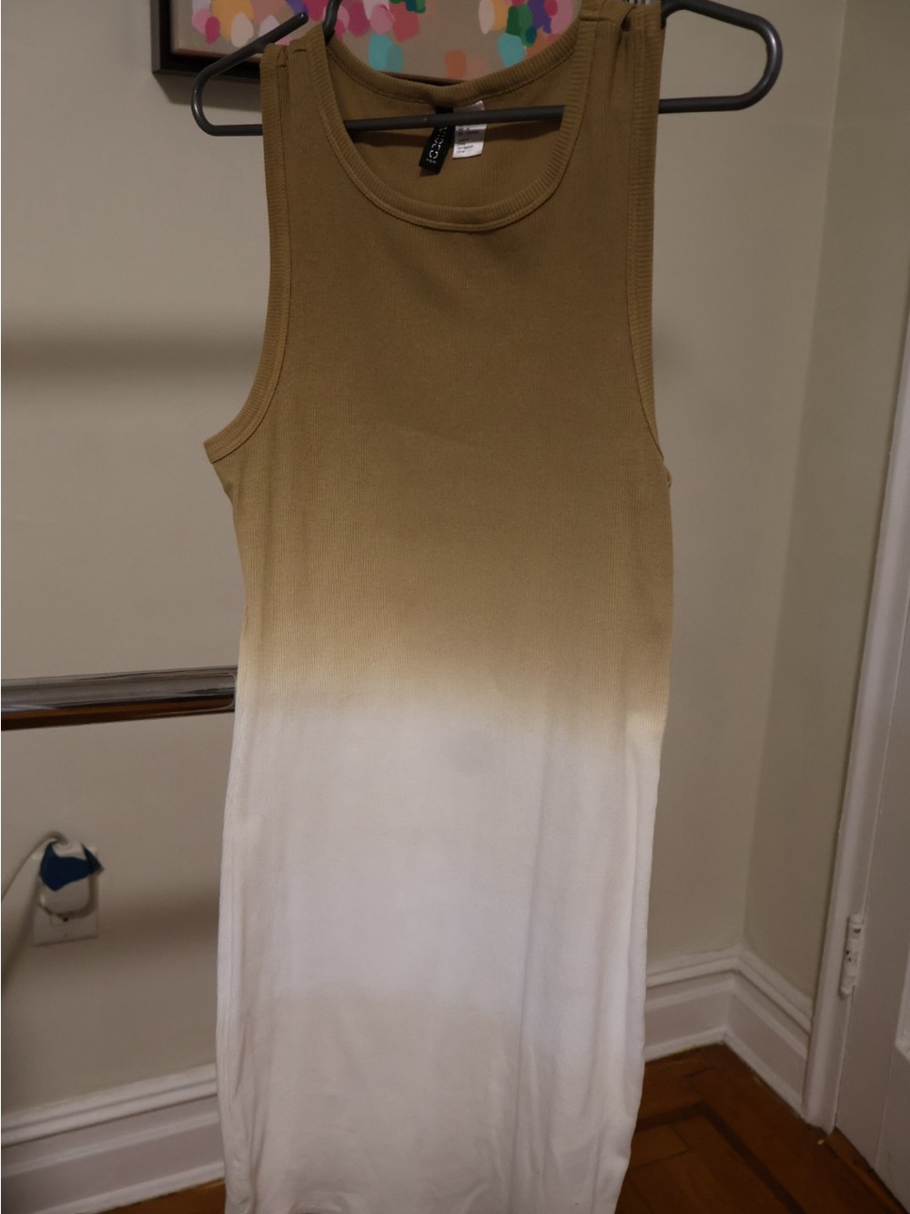 H&M Sleeveless Ombre Midi Dress in Camel to Cream
